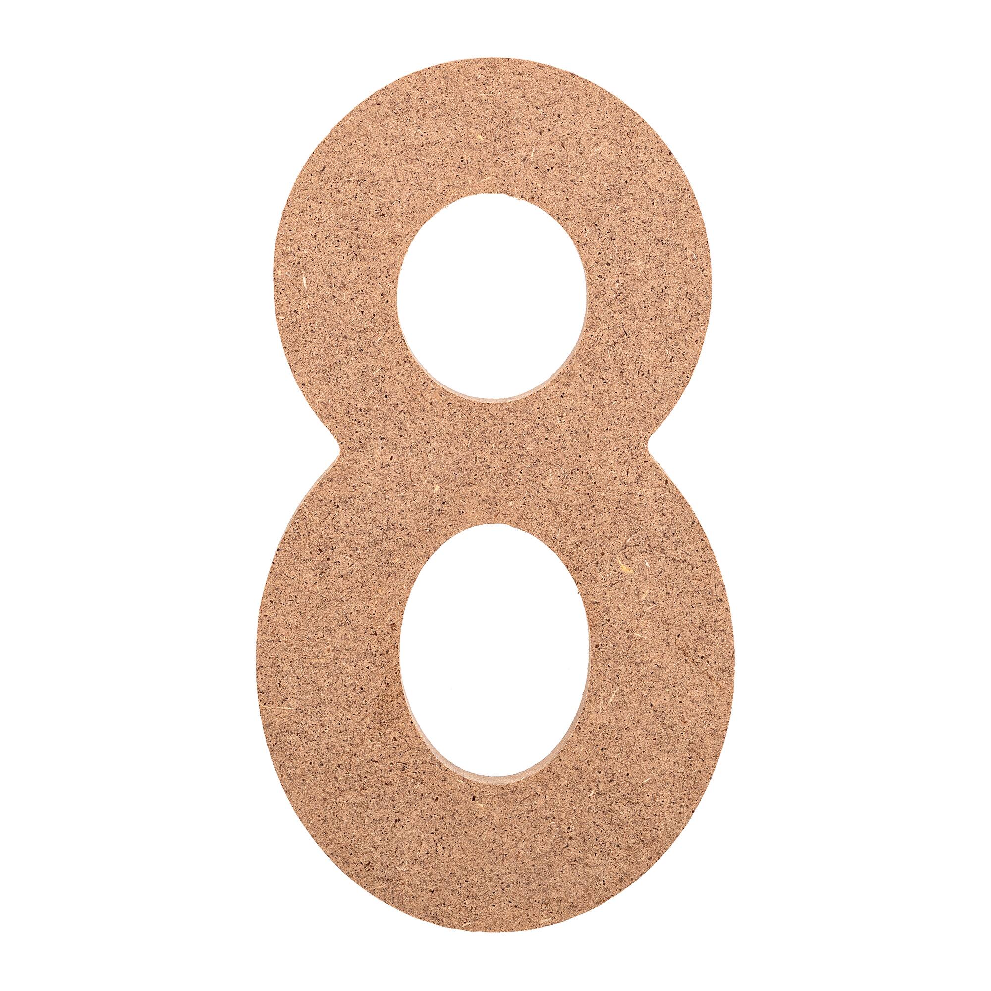 12 Pack: 5" Unfinished Wood Sans Serif Number by Make Market®